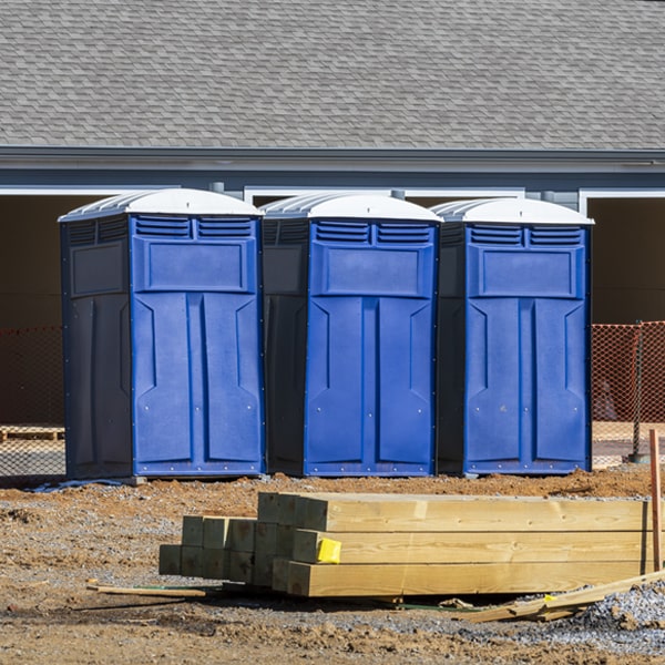 what is the expected delivery and pickup timeframe for the portable toilets in Edson